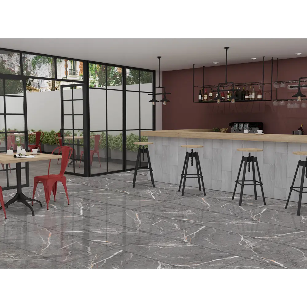 Глазурованный керамогранит Concor Lava Grey 60x120 см 1.44 м² глянцевый цвет серый 89425379 STLM-2178566 - Вид №2