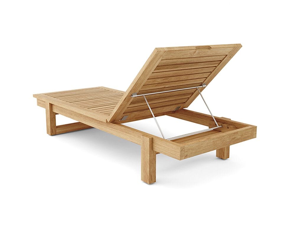 Садовая кровать с откидной спинкой из тикового дерева Walters Resort ARCH-00058640 - Вид №2