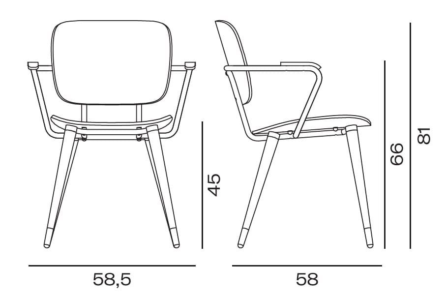 Стул из ясеня с подлокотниками Vergés ABC ARCH-00040193 - Вид №7