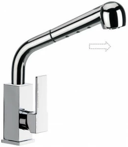 Remer Rubinetterie Смеситель для кухни из хромированной латуни с вытяжным душем Gourmet Q 83 a