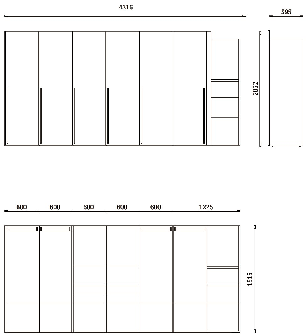 Febal Casa Угловая гардеробная из меламина Barret sun-id-1350379 - Вид №6