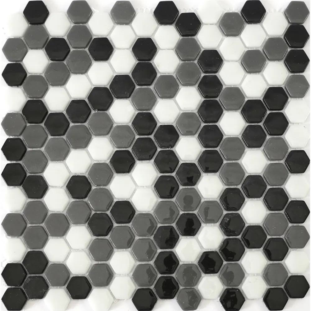 Мозаика стеклянная Natural STP-BK005-HEX 29x29 см цвет разноцветный 84830260 STLM-2207602 Santreyd Steppa