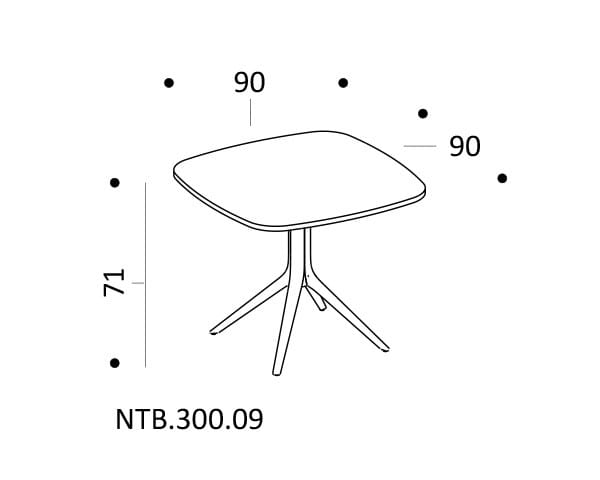 Регулируемый по высоте прямоугольный стол для совещаний с системой кабельной втулки ICF NoTable ARCH-00036629 - Вид №2