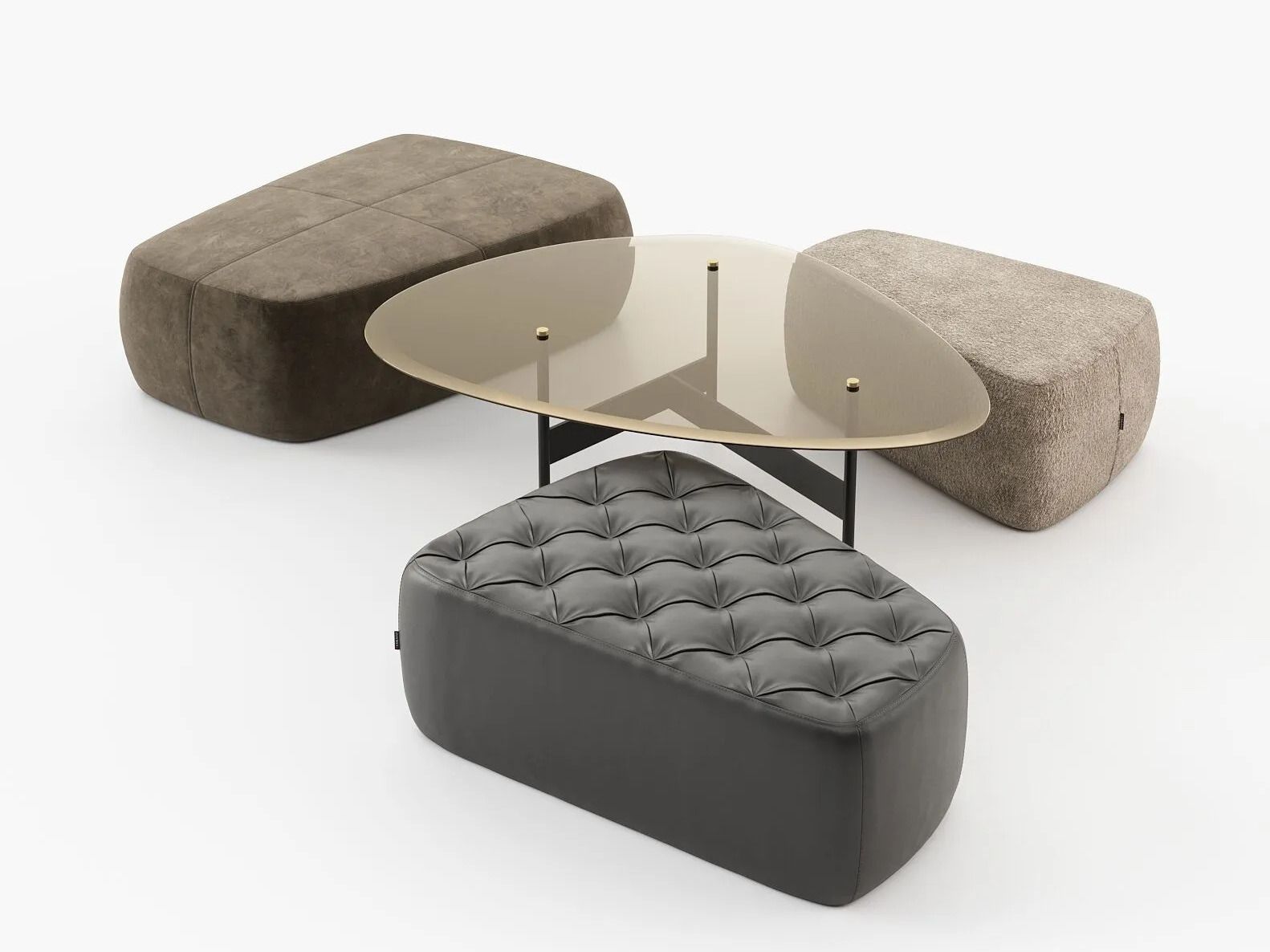 Стеклянный журнальный столик Laskasas холст ARCH-00050026 - Вид №1