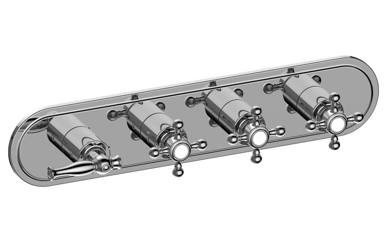 E-8088H-LM22C2-T M-Series Valve Trim with Four Handles - Trim only GRAFF Lauren