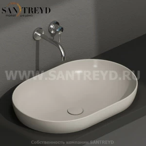 B6O61GH Встроенная раковина под столешницу овальная Ceramica Globo T-EDGE