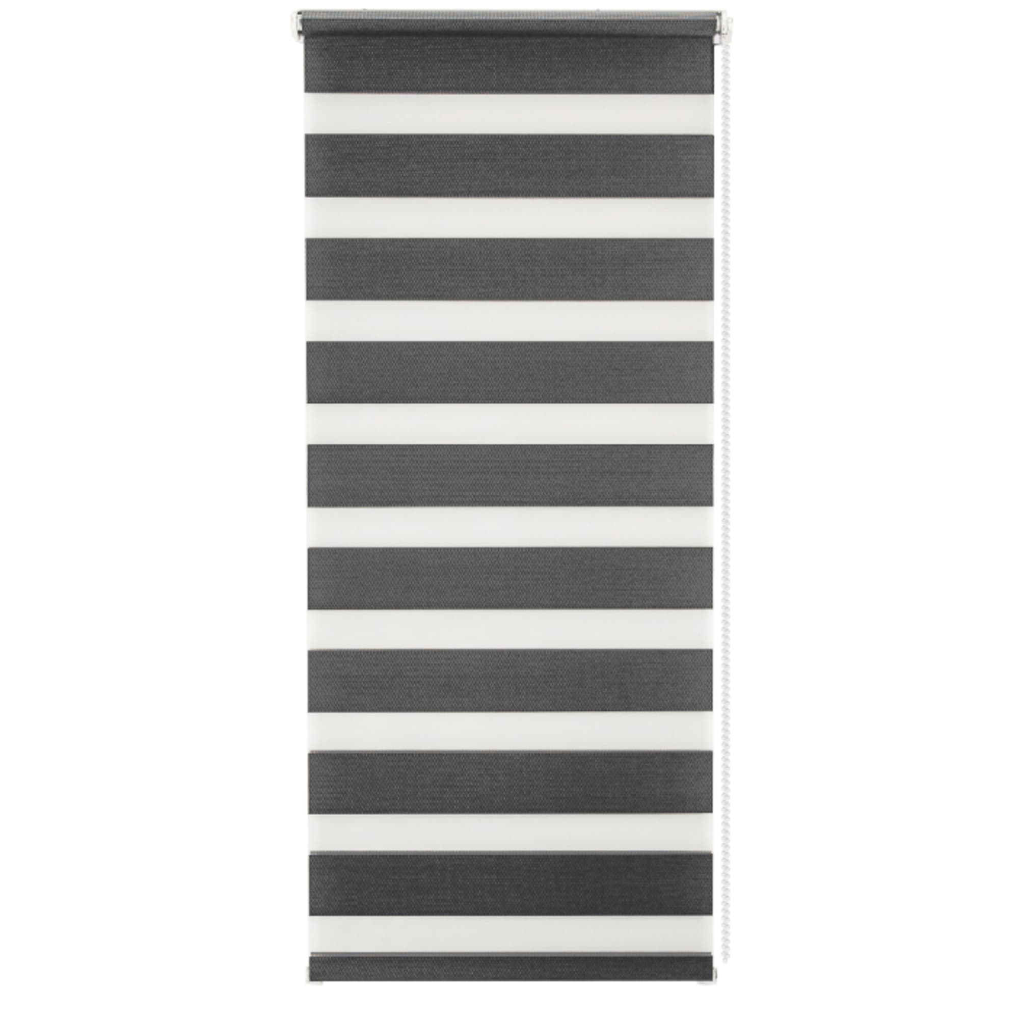 82614449 Штора рулонная день-ночь Miamoza Silver 70x160 см, цвет графит Santreyd 