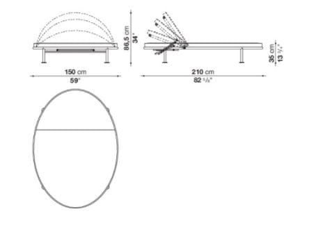 Садовая кровать с откидной спинкой B&B Italia Outdoor Borea ARCH-00047460 - Вид №8