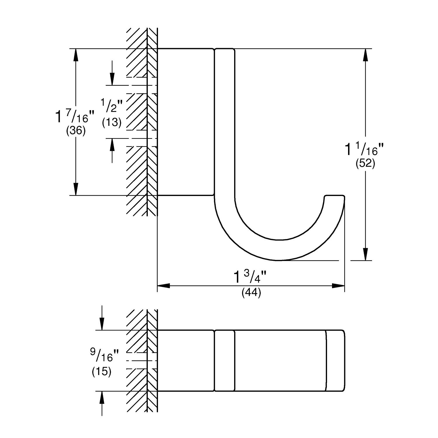 Крючок GROHE Selection, суперсталь (41039DC0) - Вид №1
