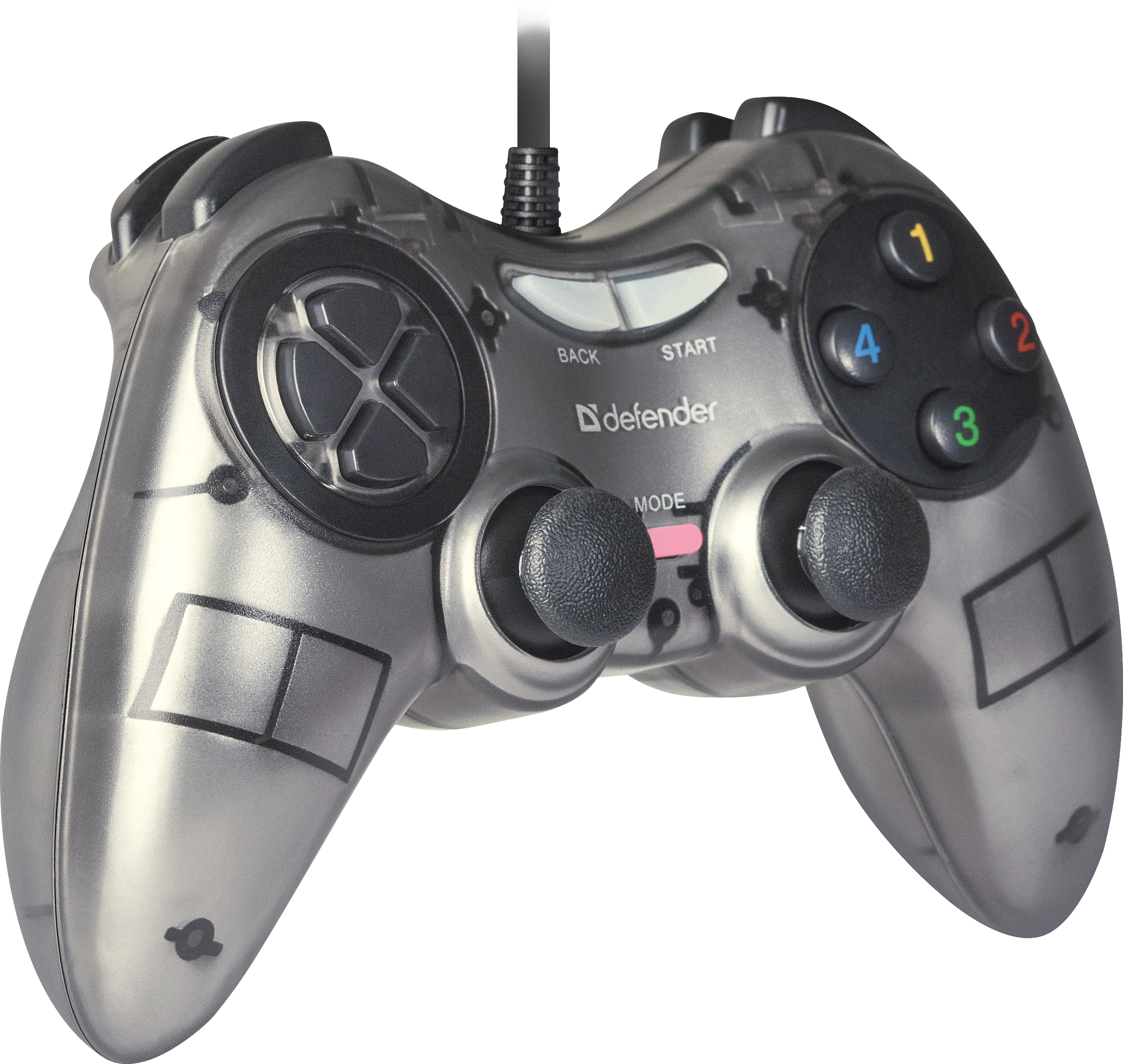 64244 проводной геймпад zoom usb xinput, 10 кнопок, 2 стика Defender Santreyd  - Вид №1