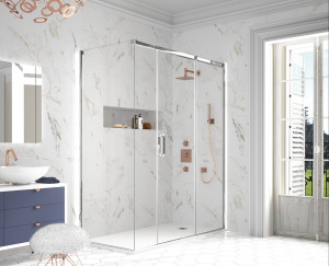 Дверь душевая для установки с боковой панелью GSC1650H L или R Merlyn Arysto Хромированный