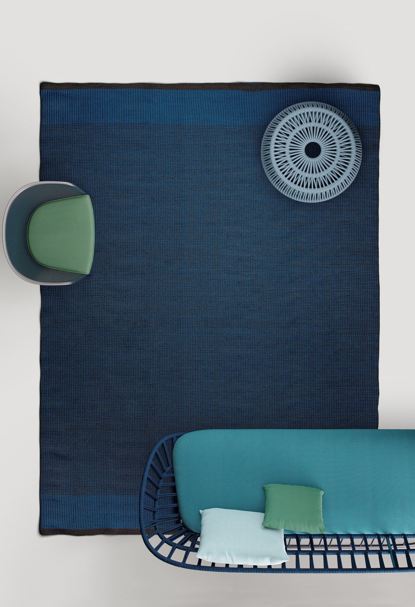 Круглый садовый пуфик Kettal ZigZag ARCH-00086705 - Вид №5