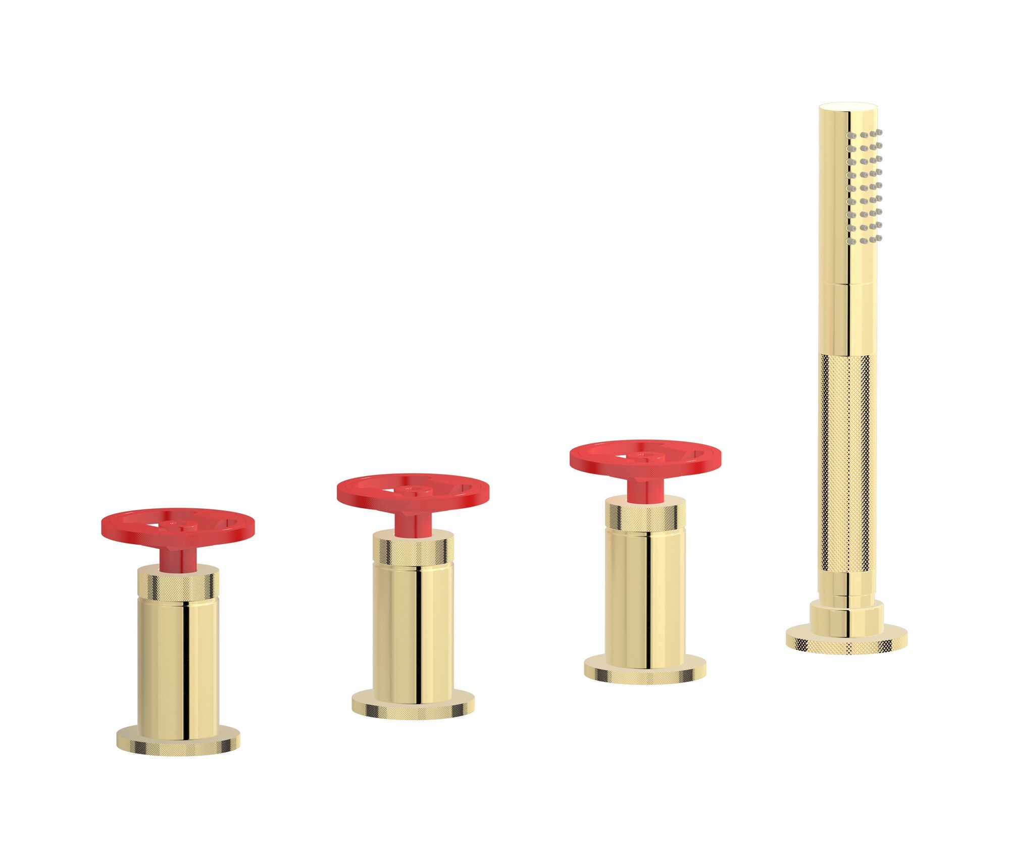 Смеситель для ванны с 4 отверстиями и ручным душем IB Bold ARCH-00153164 - Вид №7