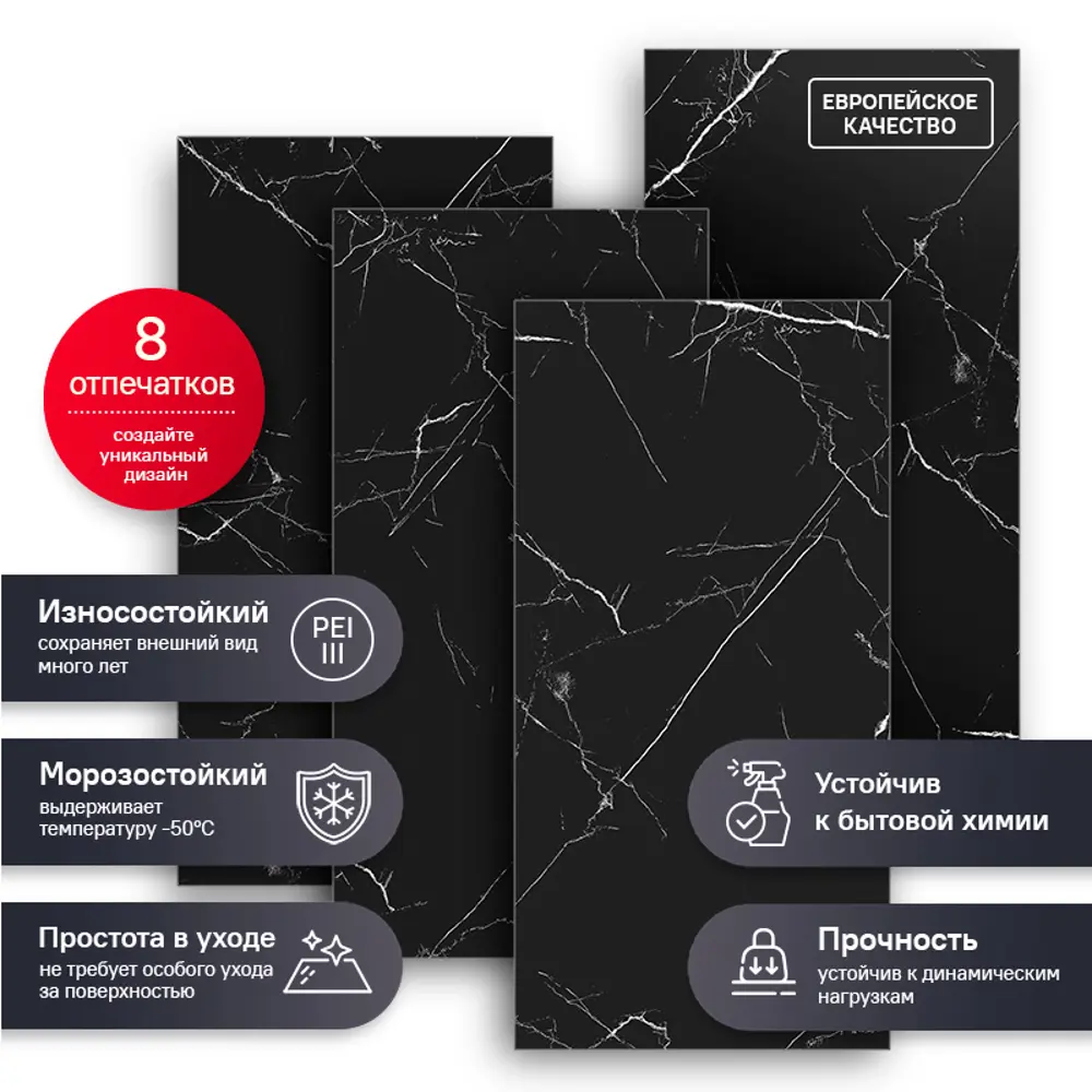 Santreyd Onlygres Marble - керамогранит под мрамор 60×120 см черный 86383170 STLM-0944561 - Вид №9