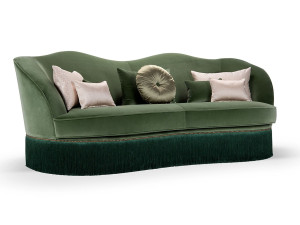 Бархатный раскладной диван-кровать