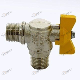 Кран шаровый для газа НН угловой бабочка ITAP 1/2" 06012