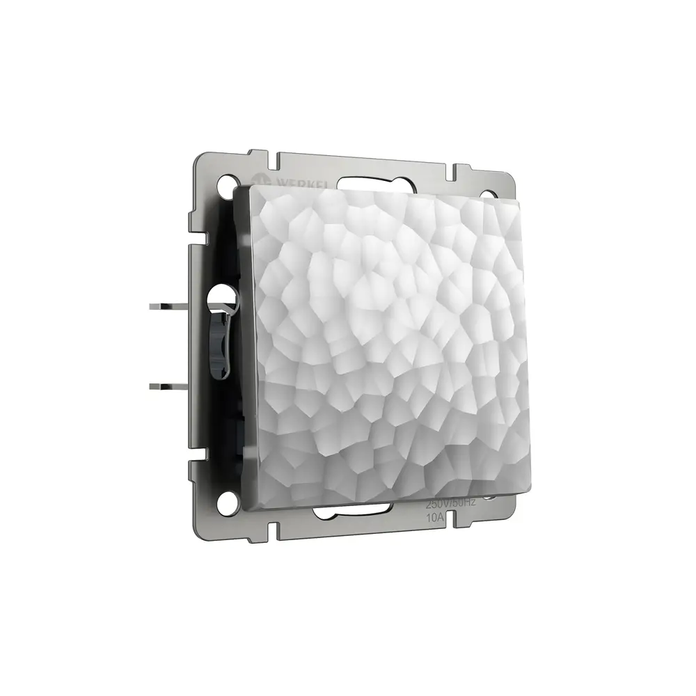 Выключатель проходной встраиваемый Werkel Hammer 1 клавиша цвет серебряный STLM-2035287 - Вид №1