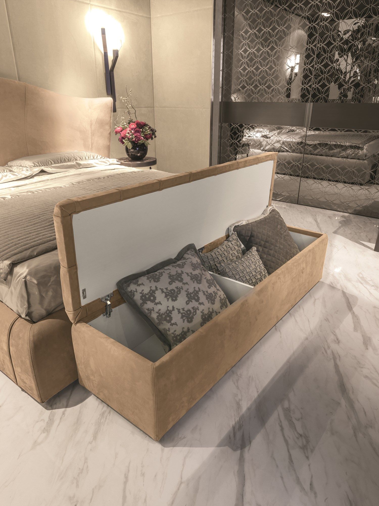 Кожаная скамейка для хранения capitonné Longhi Loveluxe ARCH-00096768 - Вид №4