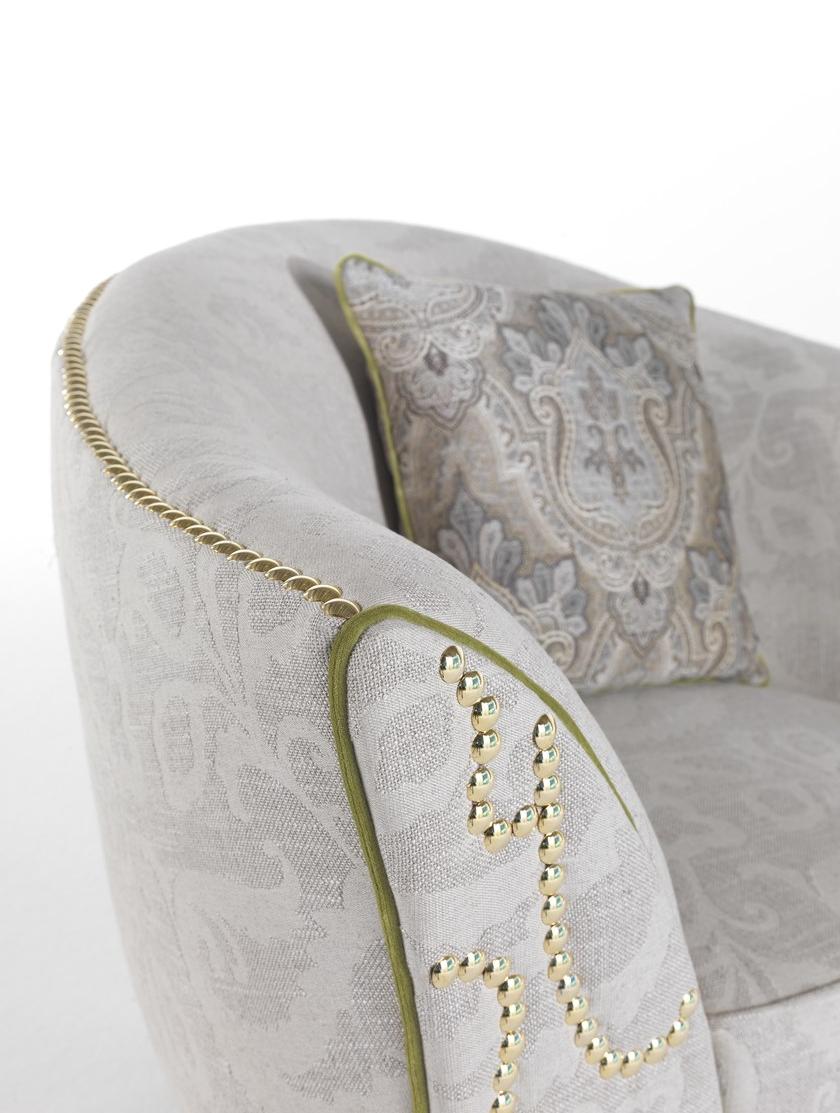 ETRO Home Interiors Кресло с обивкой из ткани с подлокотниками Agra E.agr.221.a - Вид №1