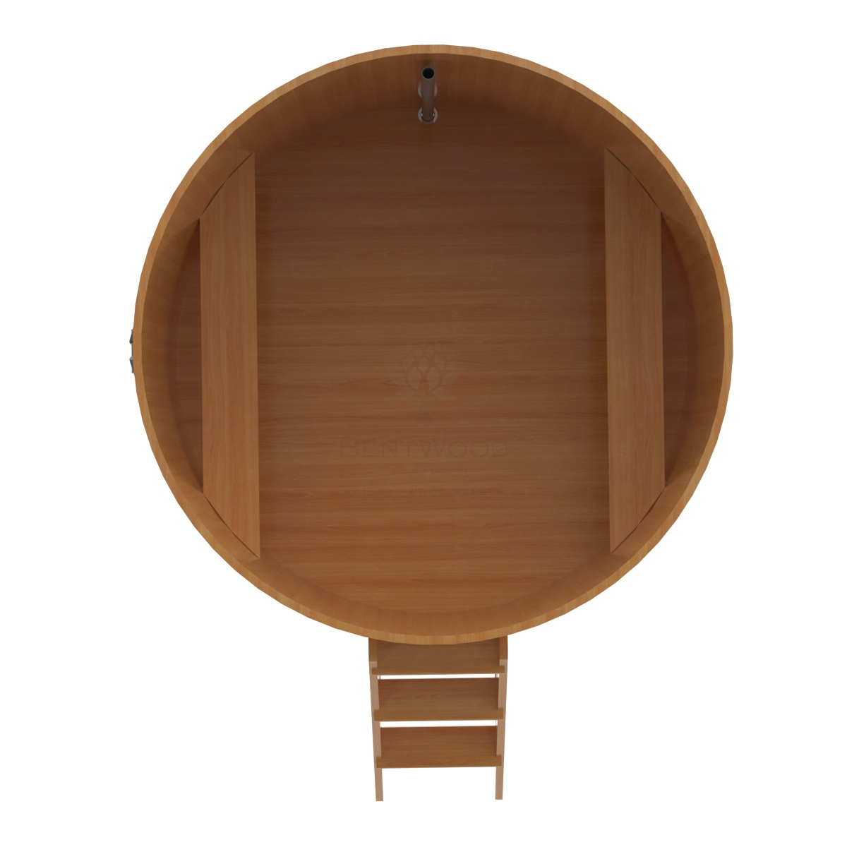 1216 Купель круглая из лиственницы d=1,80х1,2 натуральная премиум Alyarus  - Вид №4