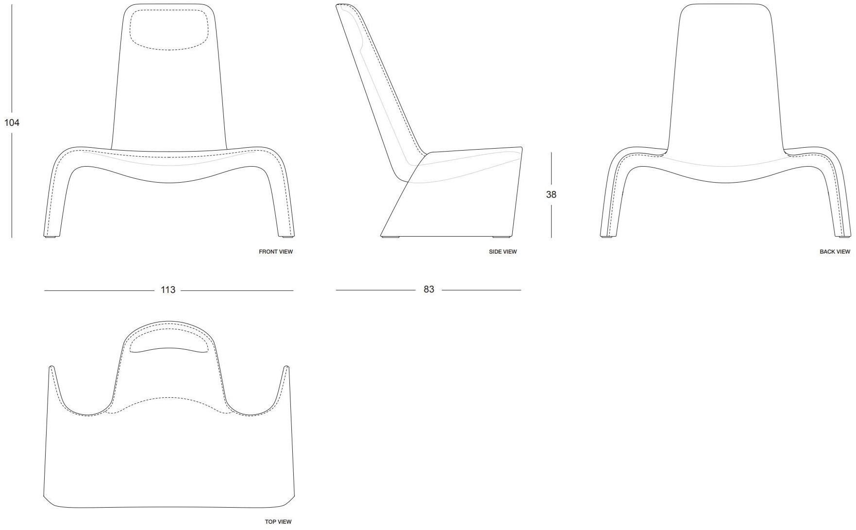 Plank Кресло для отдыха из ткани Land 1150-00 - Вид №8