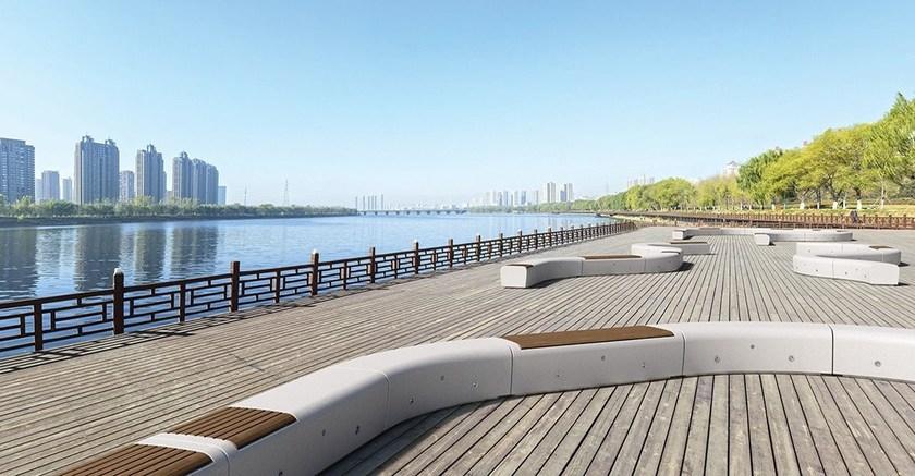 Bellitalia Изогнутая модульная скамья без спинки Onda sun-id-1405196 - Вид №1