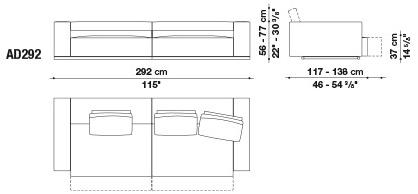 B&B Italia Диван-кресло из ткани Andy '13 sun-id-1399070 - Вид №8