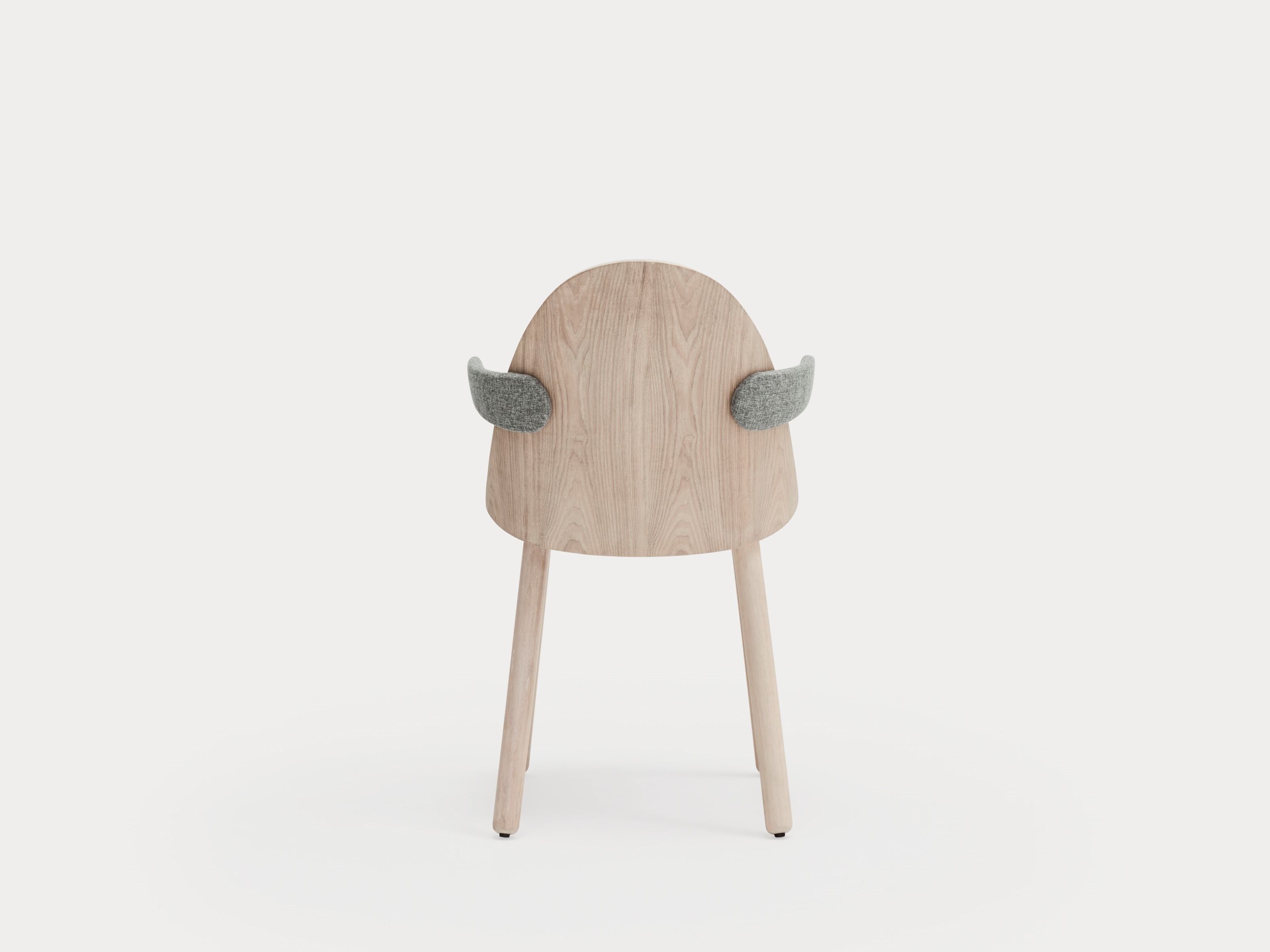 Деревянный стул с подлокотниками и встроенной подушкой TEULAT Uma ARCH-00123124 - Вид №2