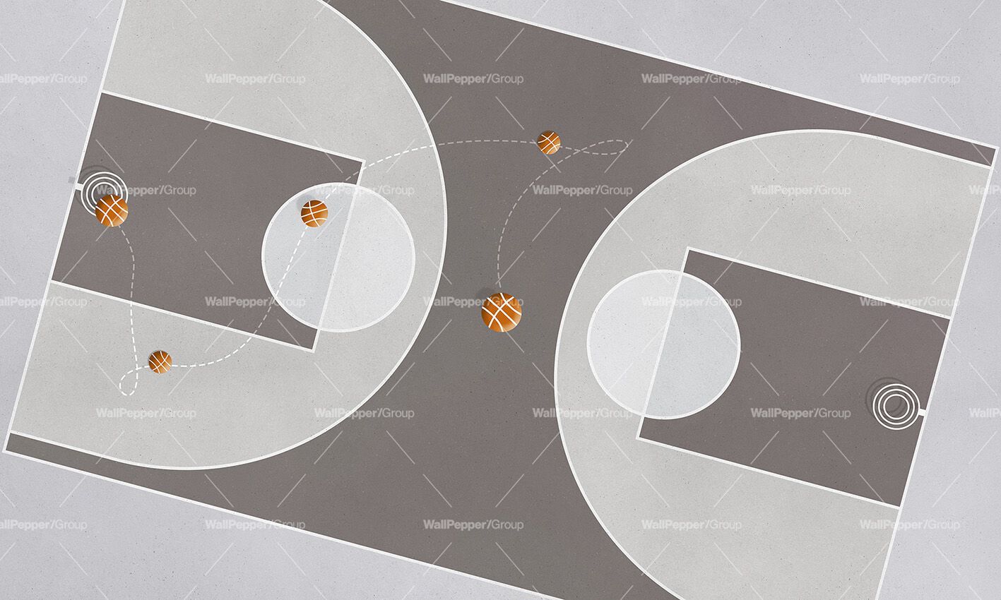 Carta da parati PVC free, eco-friendly, lavabile WallPepper BASKETBALL BALLET ARCH-00110474 - Вид №4