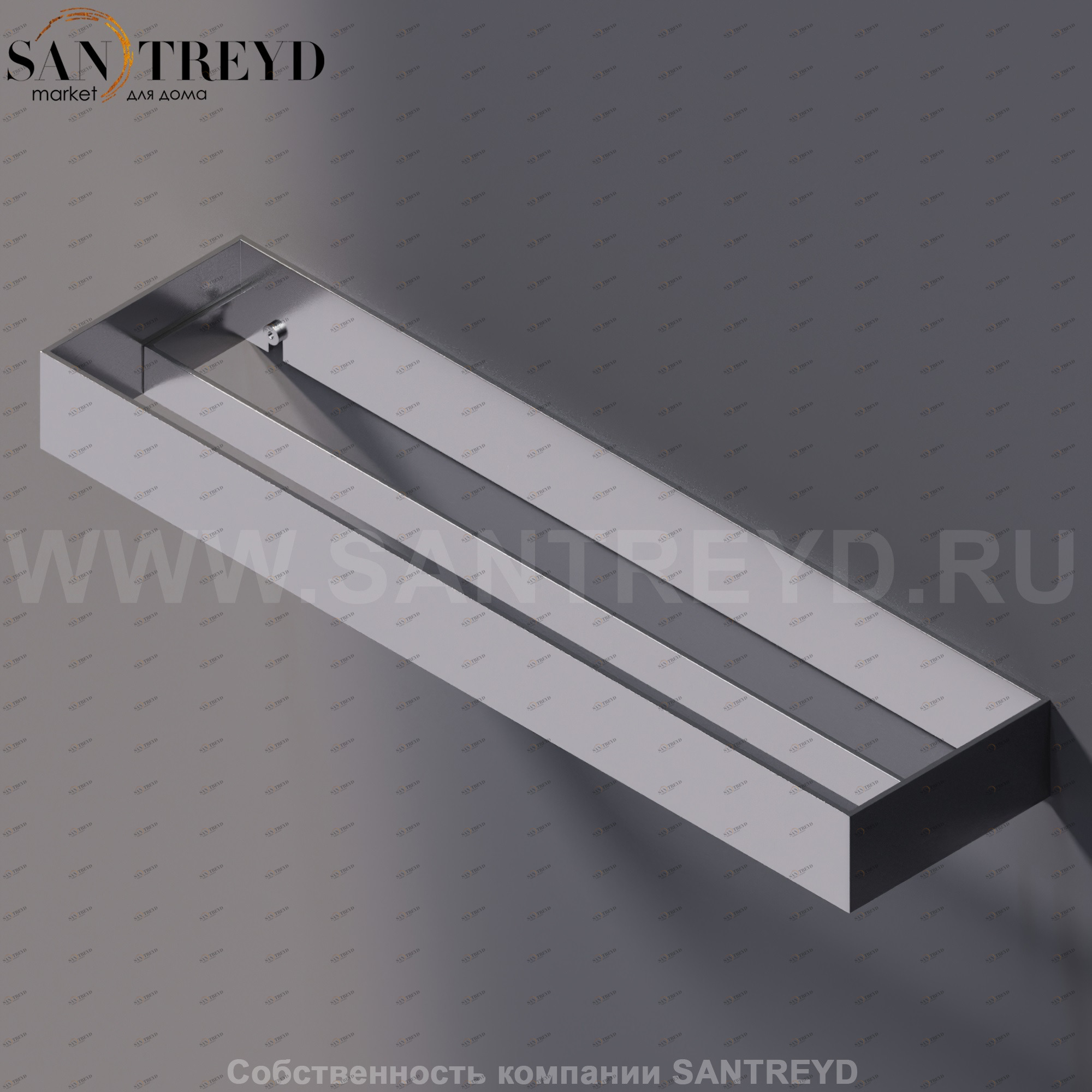 Agape 369 Двойной полотенцедержатель 48 см хромированный A369208A