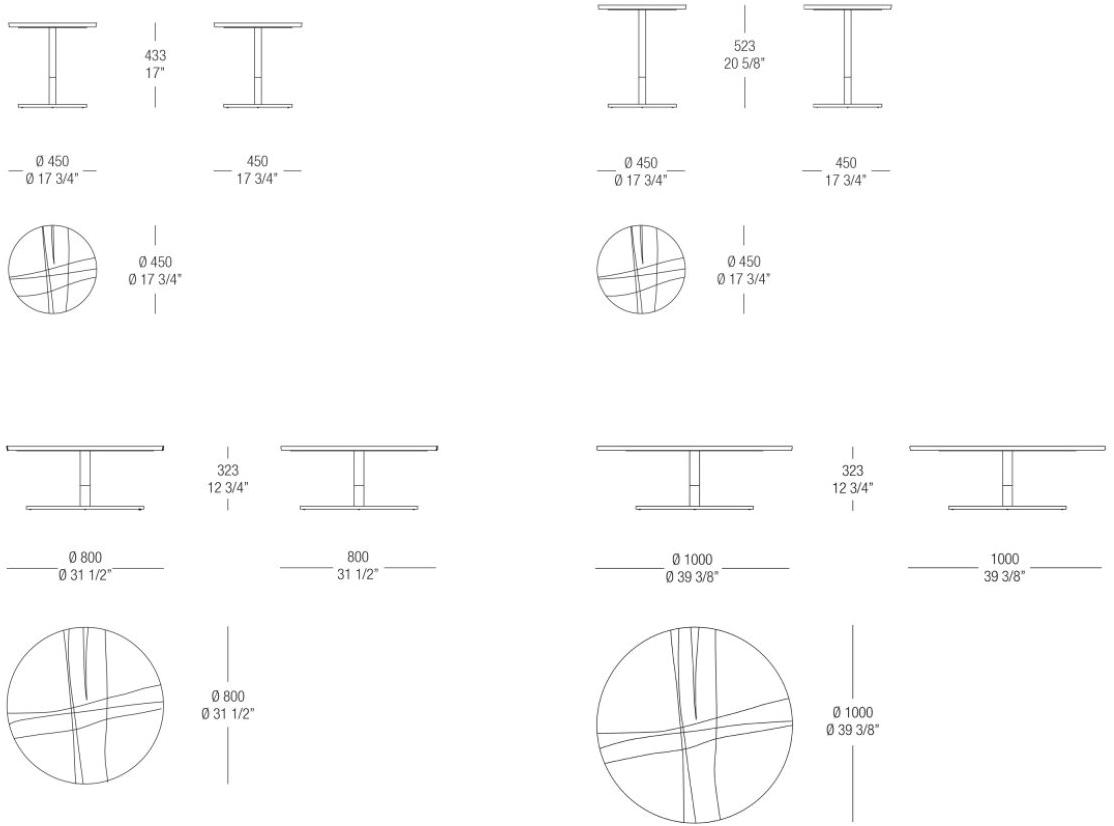 MisuraEmme Высокий круглый мраморный журнальный столик Misuraemme sun-id-1504378 - Вид №7