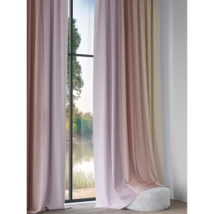 91711261 Комплект штор на шторной ленте Comfy Way Линариса 220x300 см цвет бежевый STLM-1026974