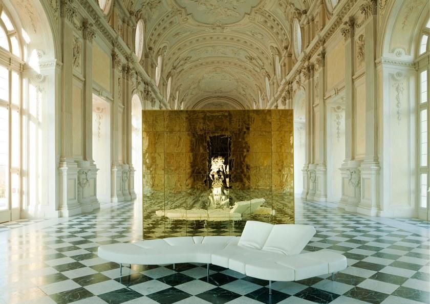 edra Изогнутый регулируемый кожаный диван  Flp010  - Вид №4