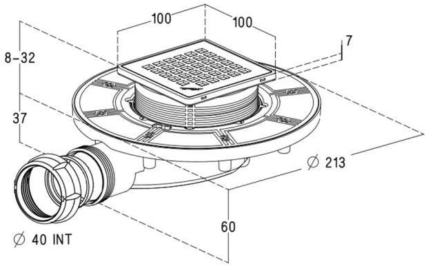 Redi Люк с магнитным сифоном Nicoll Dcxsstd - Вид №1