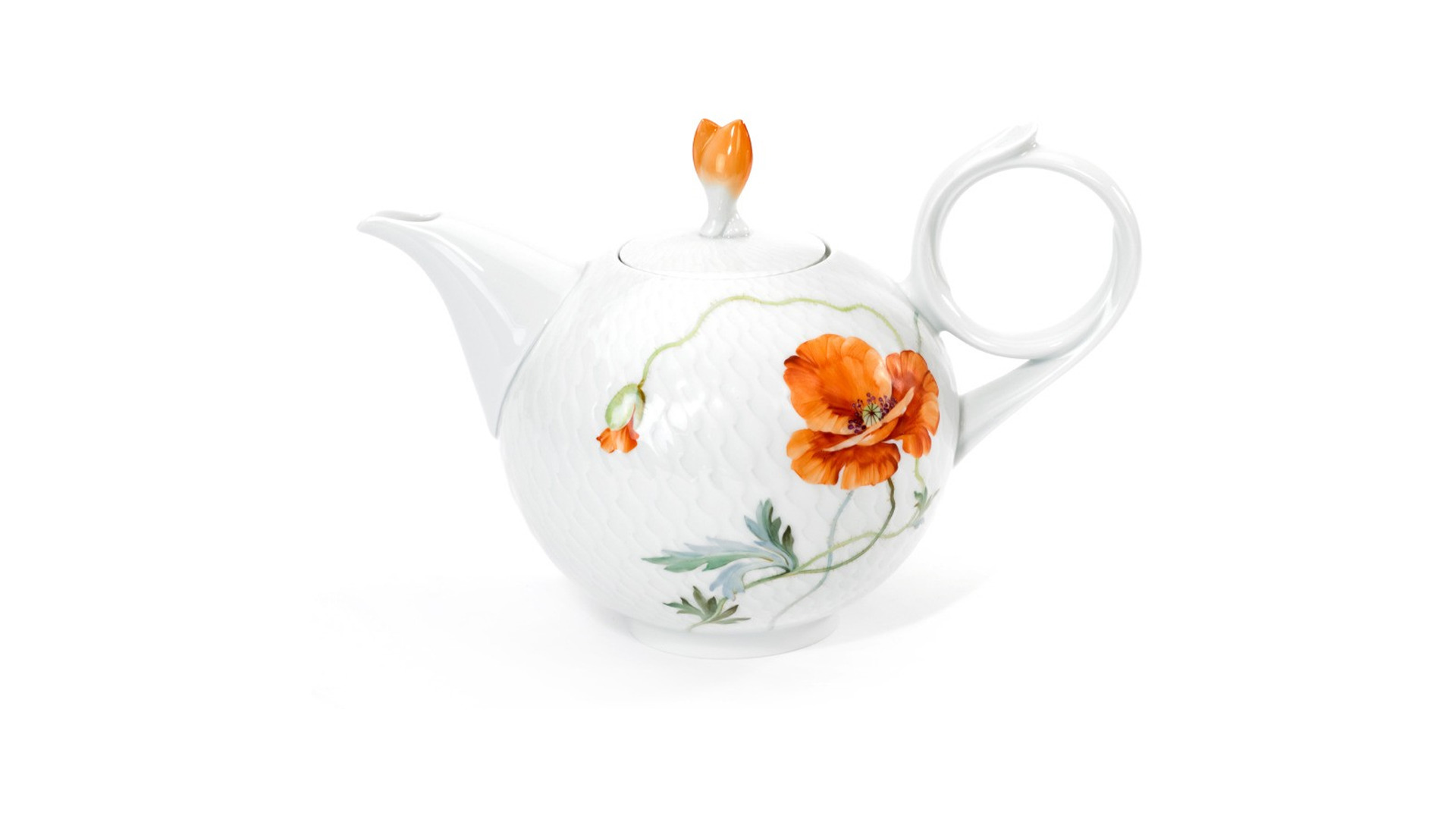 90169 Meissen Сервиз чайный 6/21 "Игра волн, рельеф, маки" Фарфор  - Вид №1