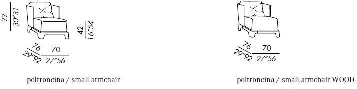 Meridiani Кресло с обивкой из ткани с подлокотниками Keeton sun-id-1354961 - Вид №3