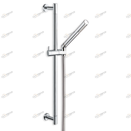 CRIPD071 Направляющая штанга 60 см с гибким шлангом LONG LIFE и ручной душ из АБС-пластика с защитой от накипи Cristina Rubinetterie 