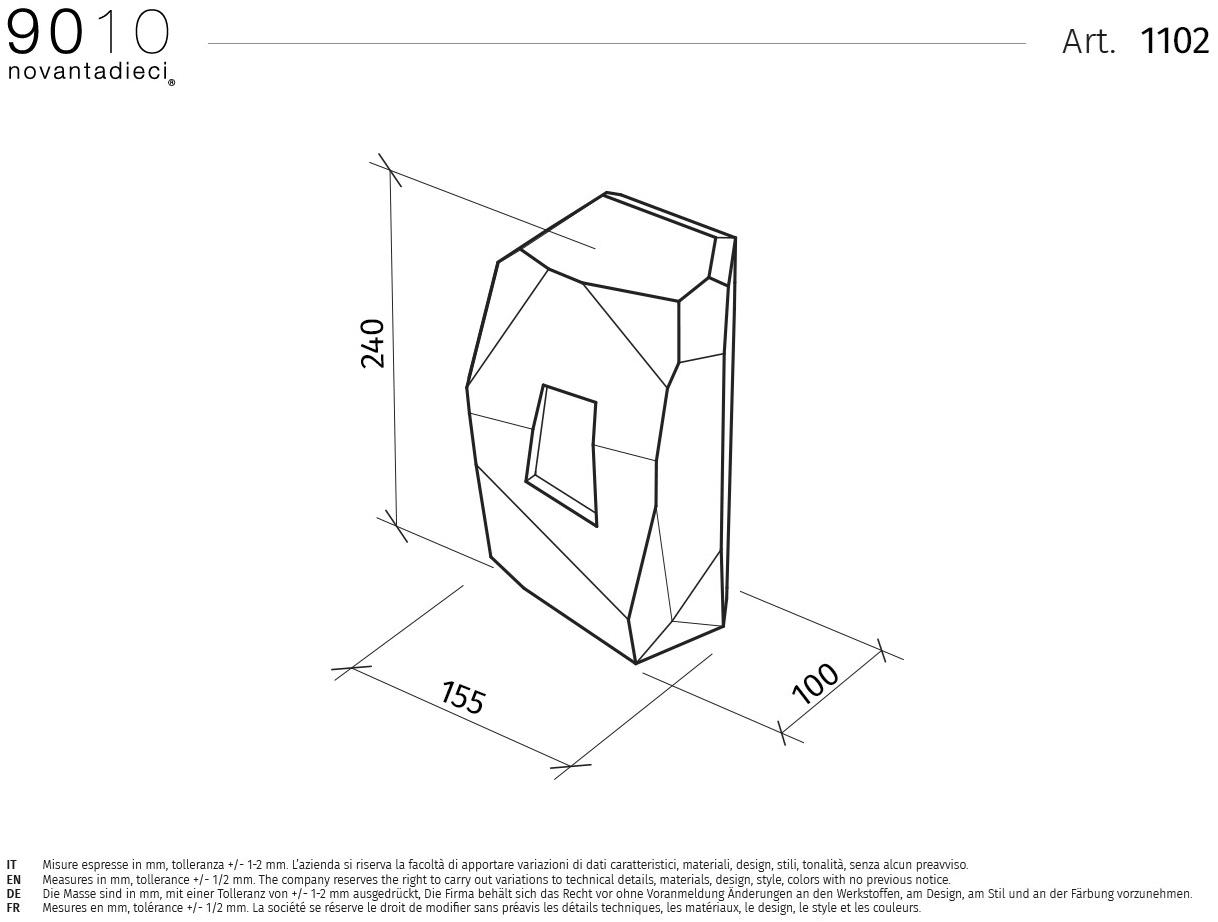 9010 novantadieci Светодиодный светильник из бетали® для улицы  1102  - Вид №6