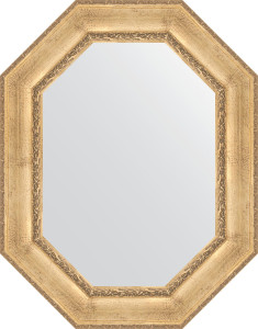 BY 7263 Зеркало в багетной раме - состаренное серебро с орнаментом 120 mm EVOFORM Octagon