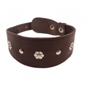 ПР0048175 Ошейник для собак Камбала 1сл 55мм 30см коричневый ZOOEXPRESS