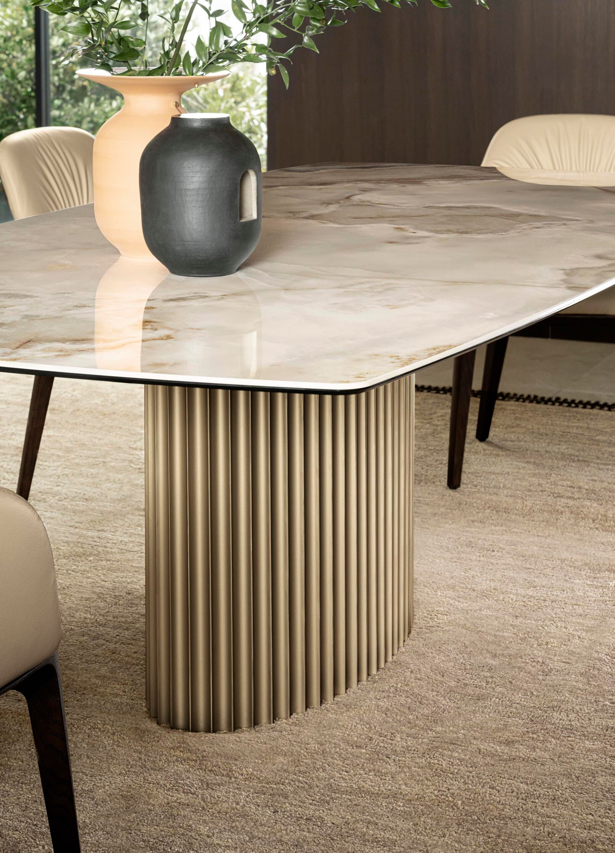 Стол с керамической столешницей и металлическим основанием RIFLESSI Enea ARCH-00086332 - Вид №4