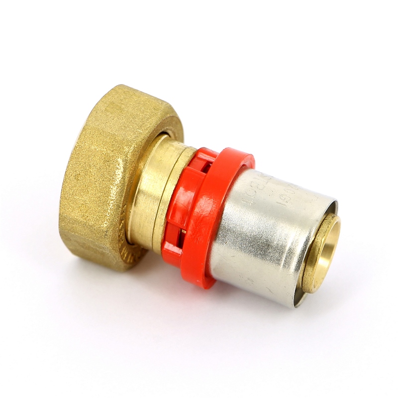 Муфта пресс-В с накидной гайкой плоская прокладка TIEMME 20x1/2 1650061 - Вид №3