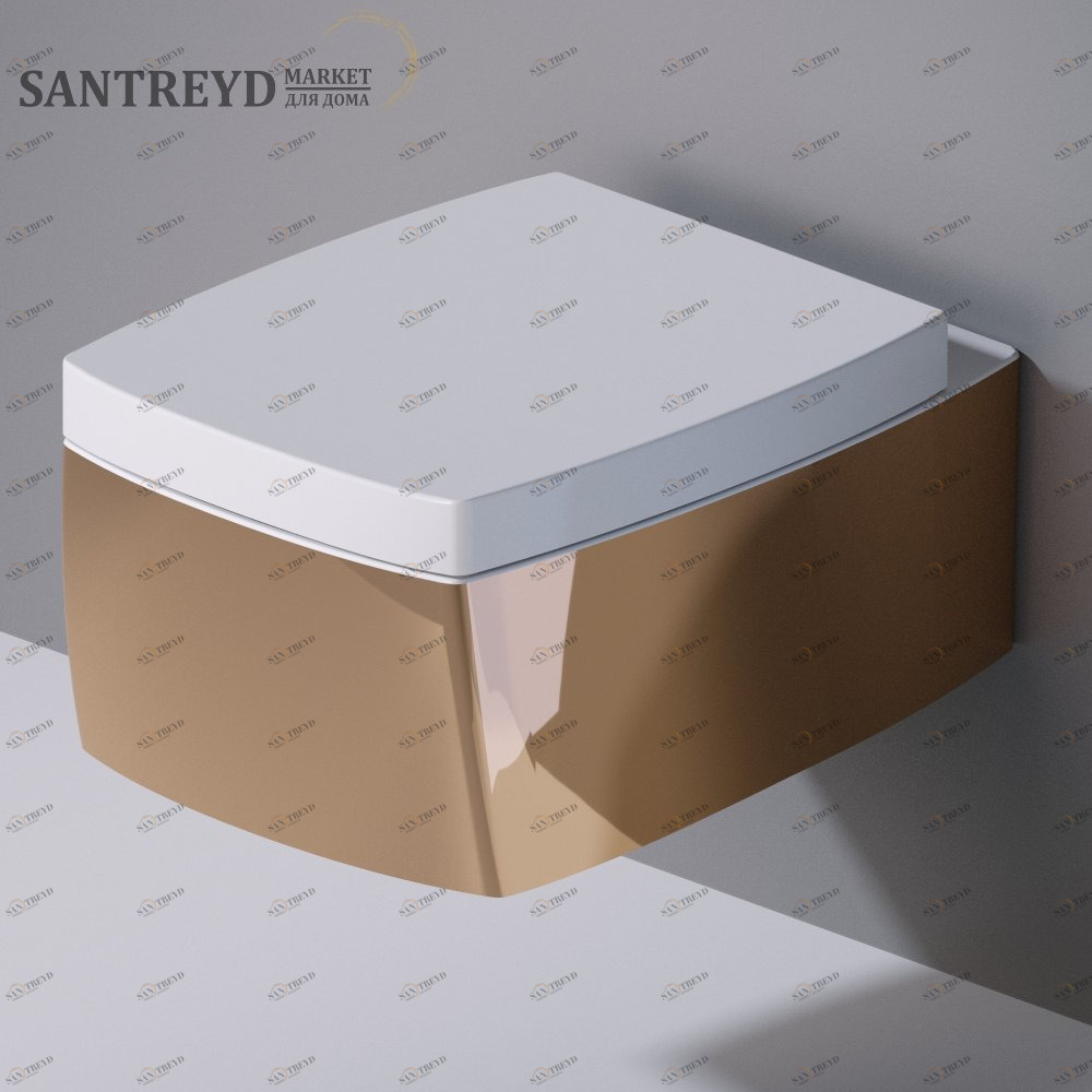 S521255 Подвесной унитаз настенный Белый A. e T. Italia SQUARE Италия AeT ITALIA