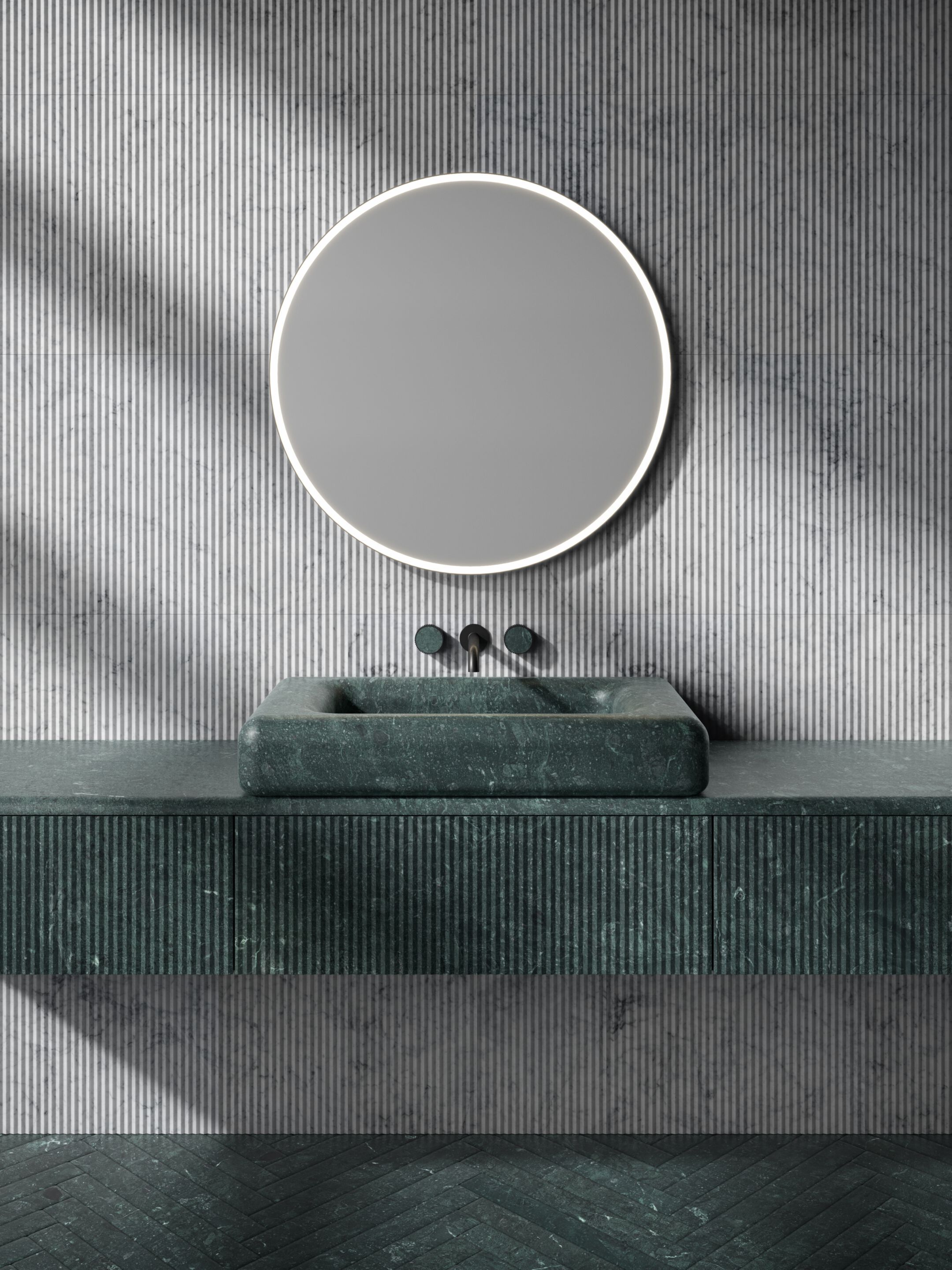 Каменный подвесной шкаф для ванной комнаты Salvatori NEREO ARCH-00116957 - Вид №4