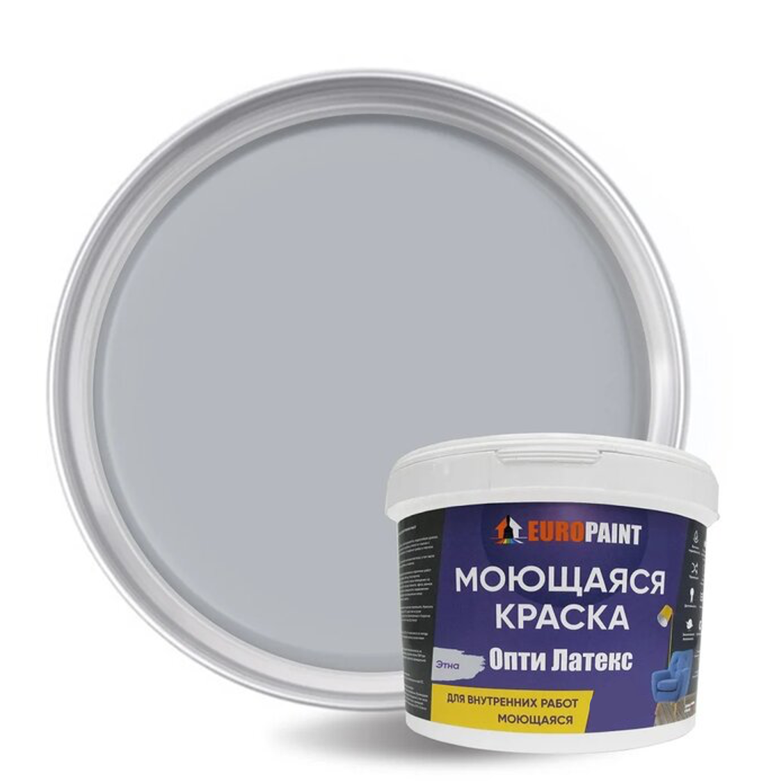 90295560 Краска Опти Латекс цвет этна 3 л STLM-0172833 EUROPAINT