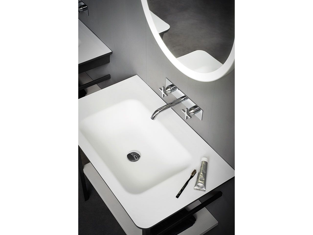 Прямоугольная подвесная раковина из Cristalplant® Agape Novecento XL ARCH-00148365 - Вид №1