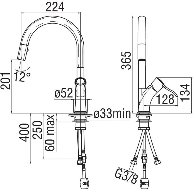 Nobili Rubinetterie Хромированный кухонный смеситель на одно отверстие Sofì Si98127cr - Вид №2