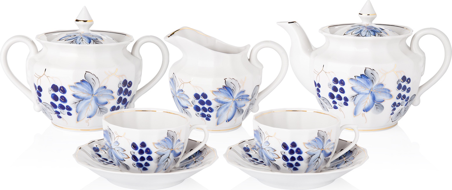 10621568 Промыслы Вербилок Сервиз чайный 6/15 "Изабелла" Фарфор 