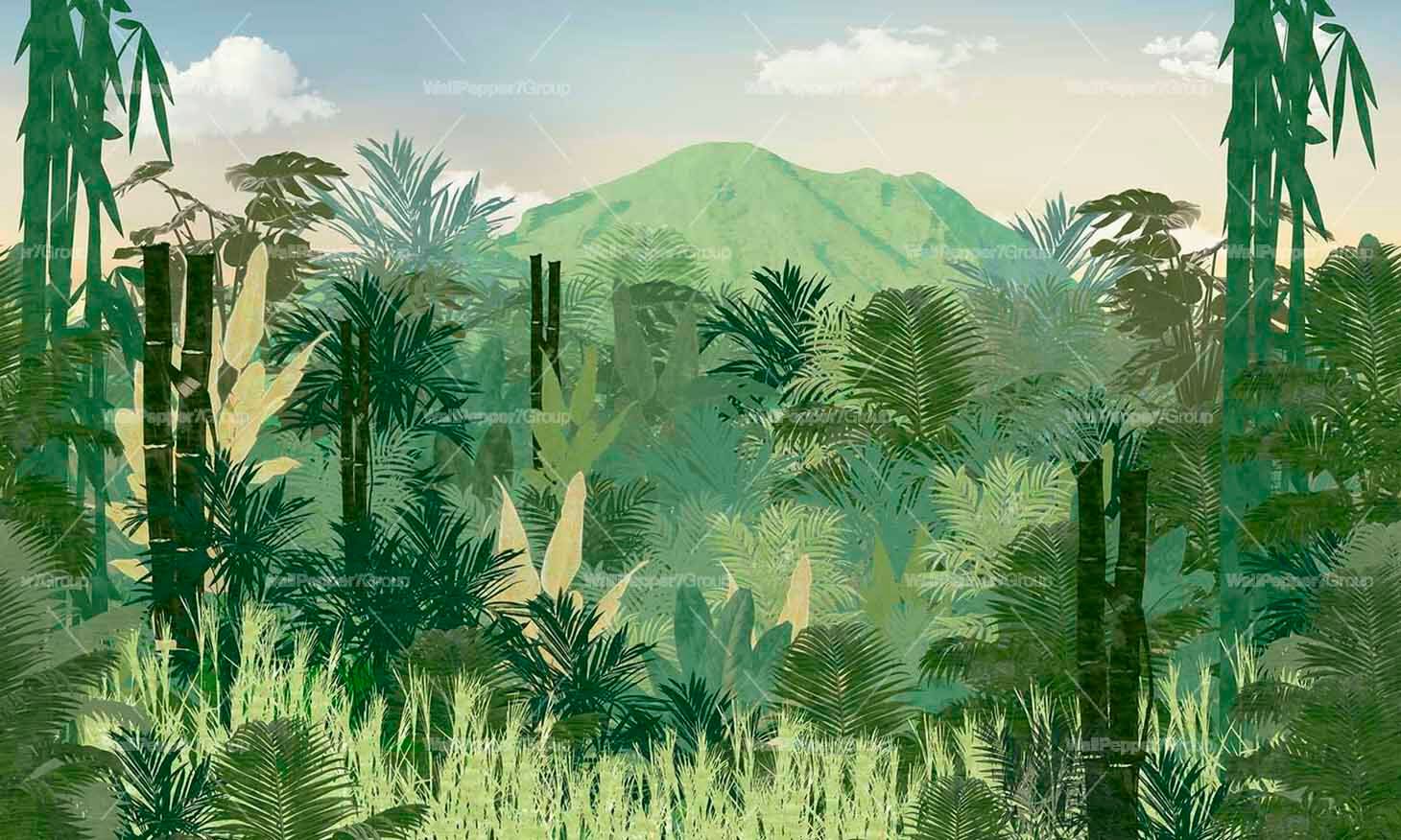 Тропические обои ПВХ бесплатно, ЭКО, моющиеся WallPepper Online SELECTION ARCH-00145378 - Вид №2