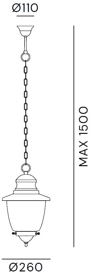 Il Fanale Подвесной светильник из металла Venezia 248.08.orb - Вид №2